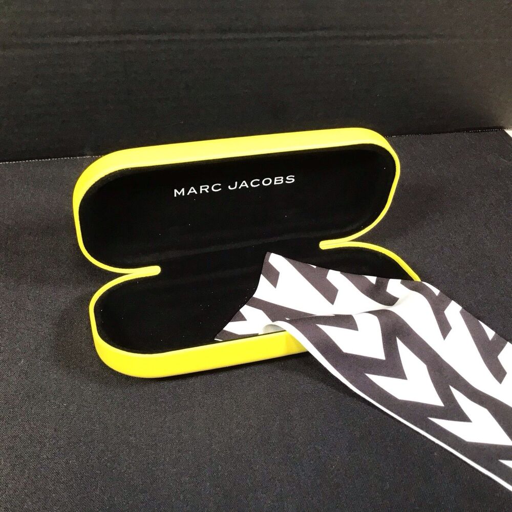 Marc Jacobs Sunglasses Hard Case Eyeglasses Faux Leather Yellow